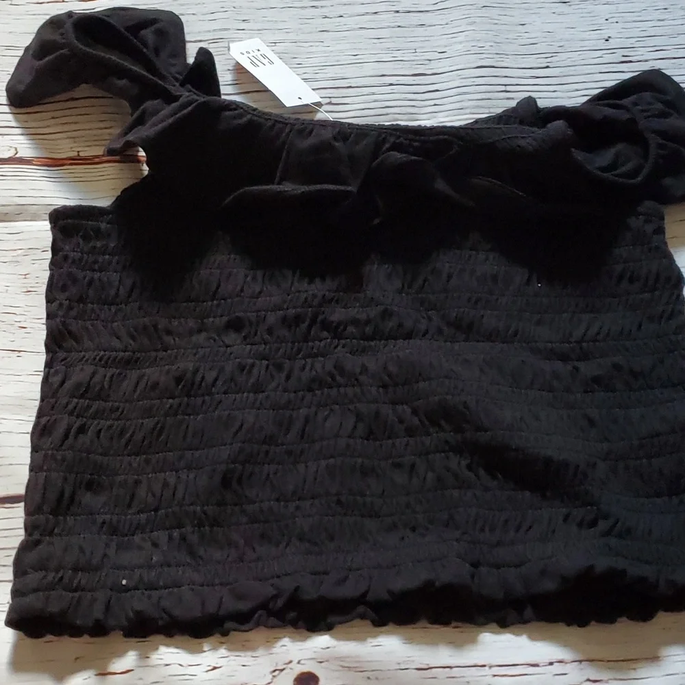 🆕️ GAP GIRLS BLACK CROP TOP 🖤